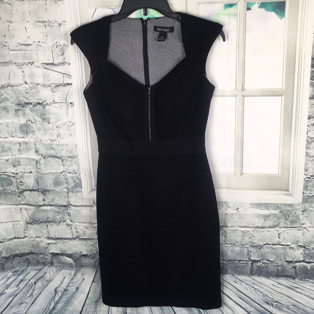 White House | Black Market. Black Fitted LBD Dress